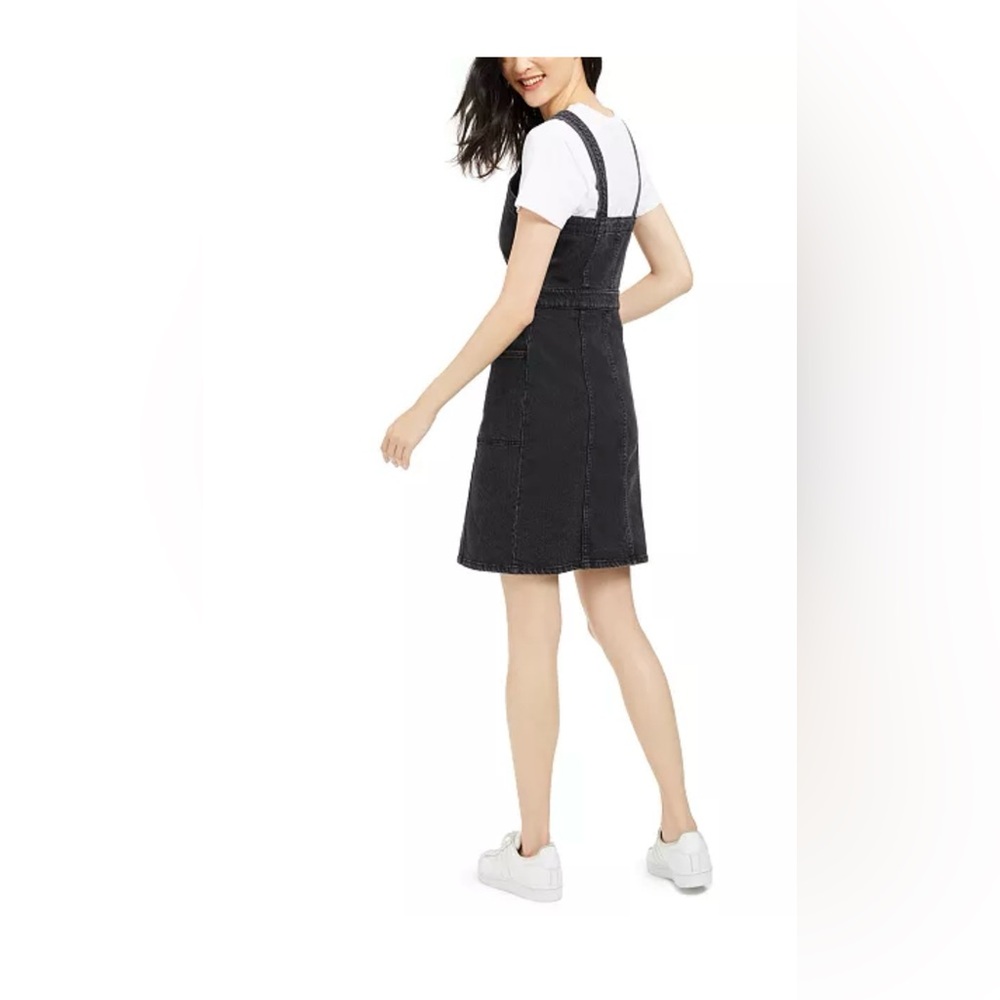 OAT—Black Denim Button-Front Dress - Picture 6 of 8